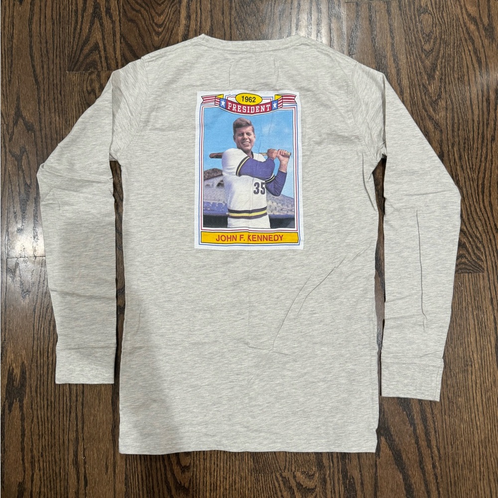 Rowdy Gentleman Long Sleeve Pocket Tee John F Kennedy